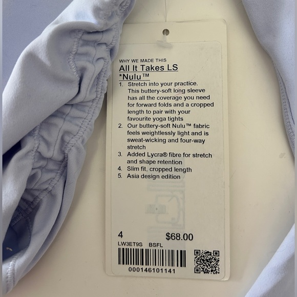 Lululemon Athletica Light Purple Long Sleeve Top - Picture 5 of 5